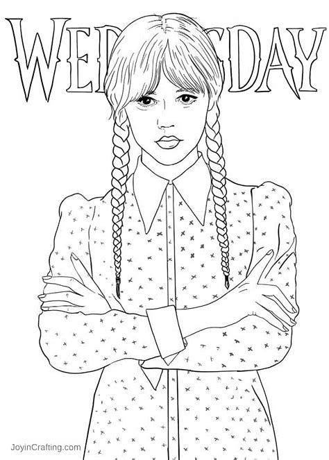 Wednesday Addams Coloring Pages 